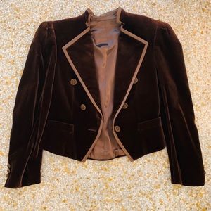 Brown velvet blazer